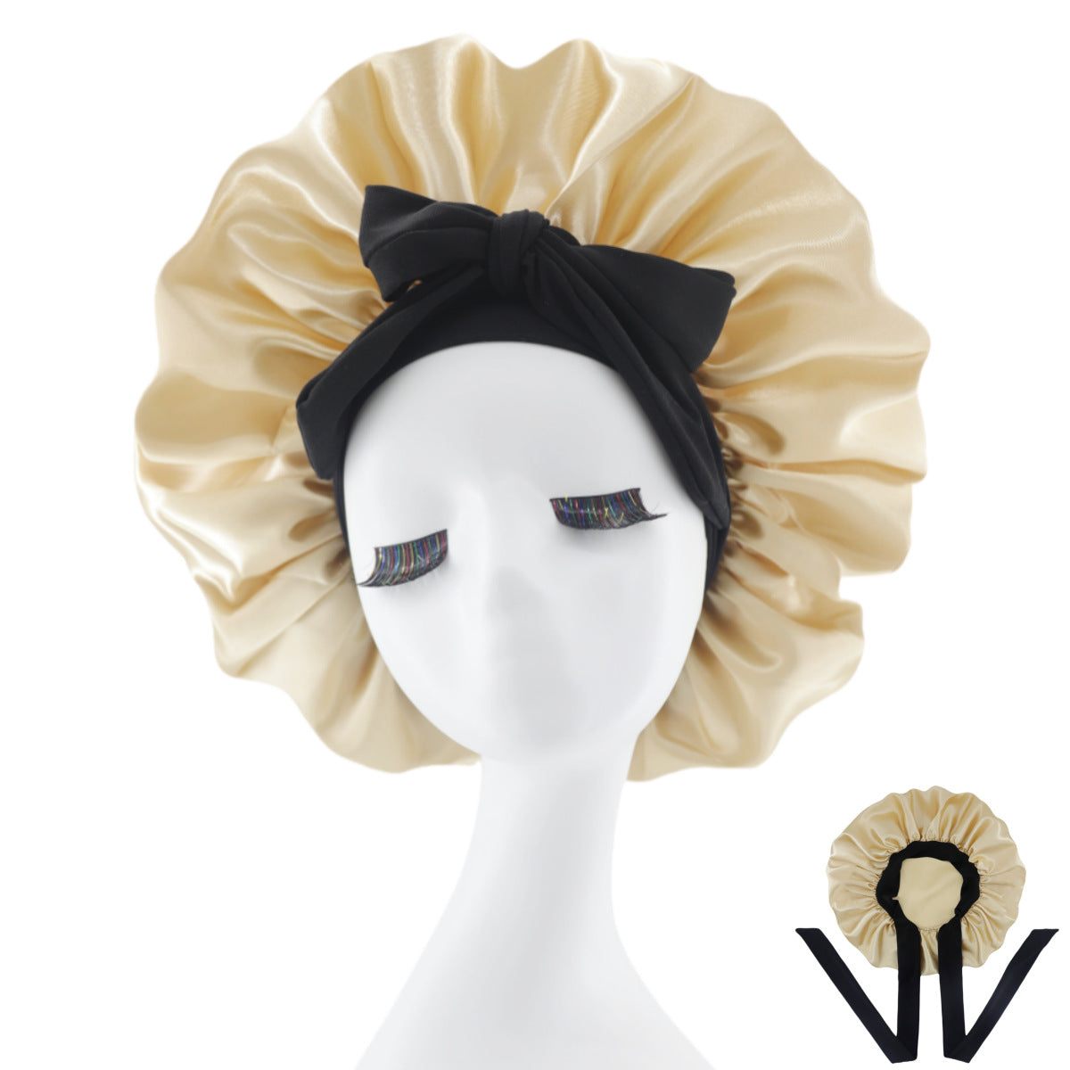 Luxury Silk Sleep Cap-Anti Frizz, Hair Protection Bonnet