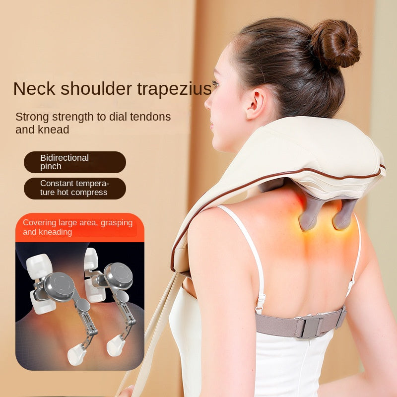 New Oblique Muscle Cervical Massager Dredge Shoulder Neck Neck Massager Kneading Hot Compress Multifunctional Massage Shawl