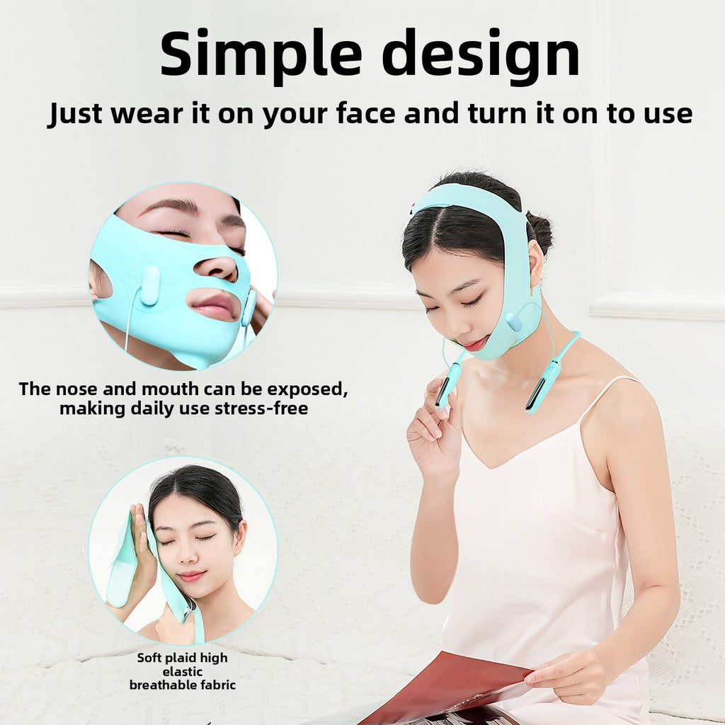 Electric V-Line Face Lifting Mask | Smart Chin Slimming & Skin Tightening Device (15-Min Auto Mode)