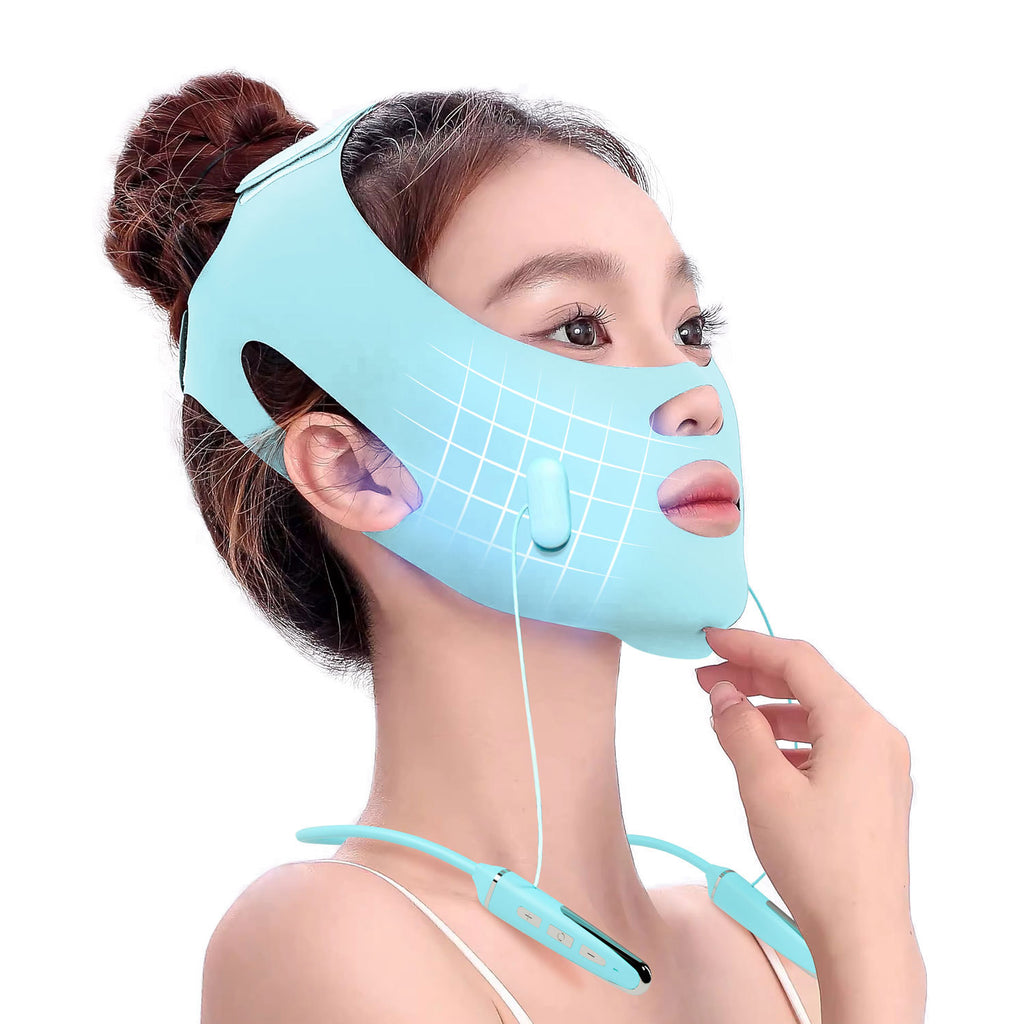 Electric V-Line Face Lifting Mask | Smart Chin Slimming & Skin Tightening Device (15-Min Auto Mode)