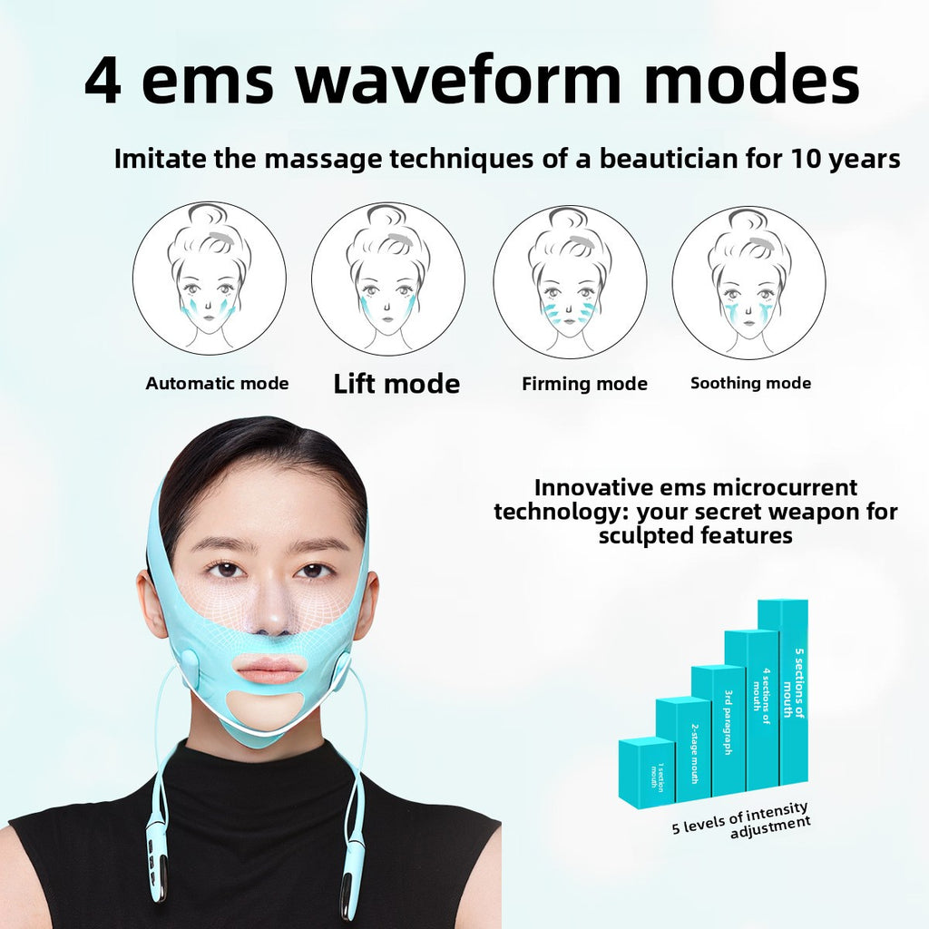 Electric V-Line Face Lifting Mask | Smart Chin Slimming & Skin Tightening Device (15-Min Auto Mode)